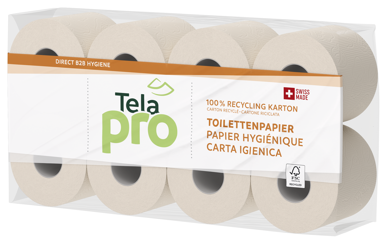 Toilettenpapier Tela pro Karton 3-lg 250 Blatt