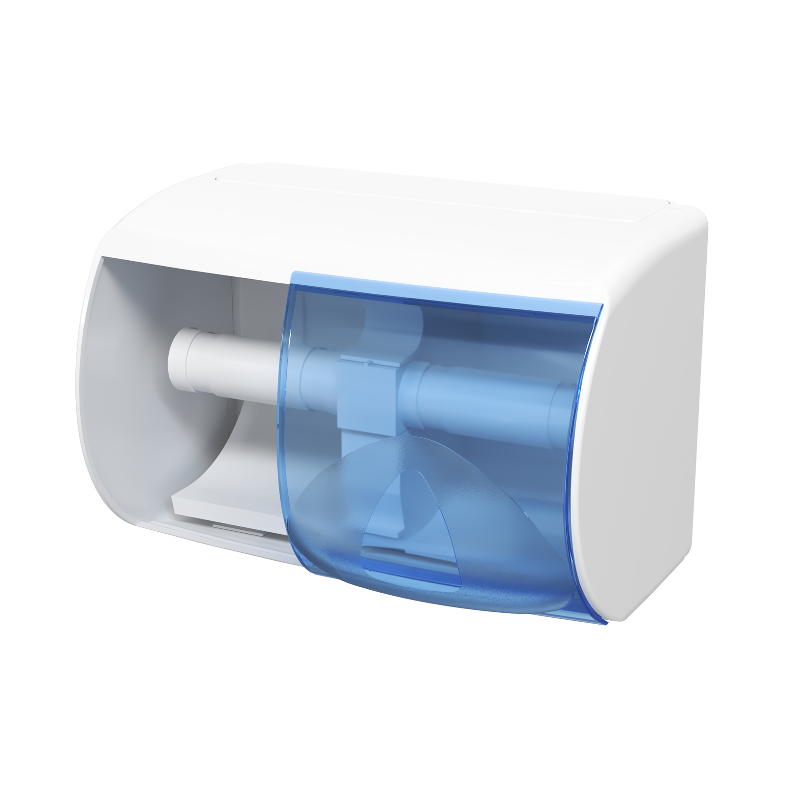 Distributeur de papier toilette plastique, blanc