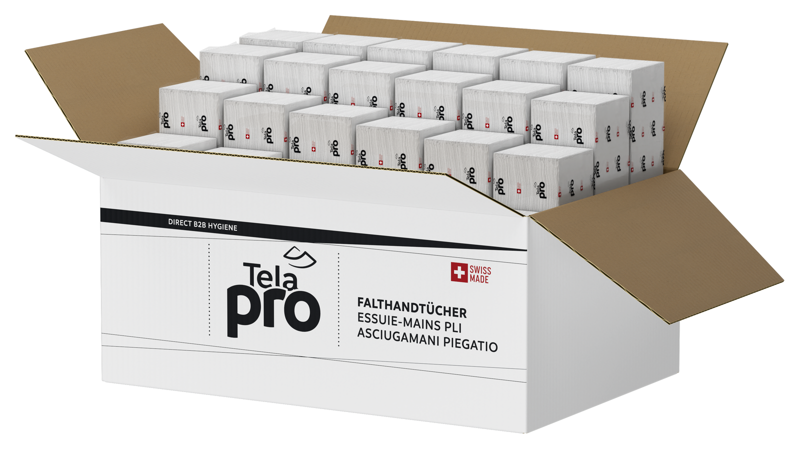 Falthandtuch Tela pro Z-Falz 95 Zellstoffqualität, 2lg - auflösbar