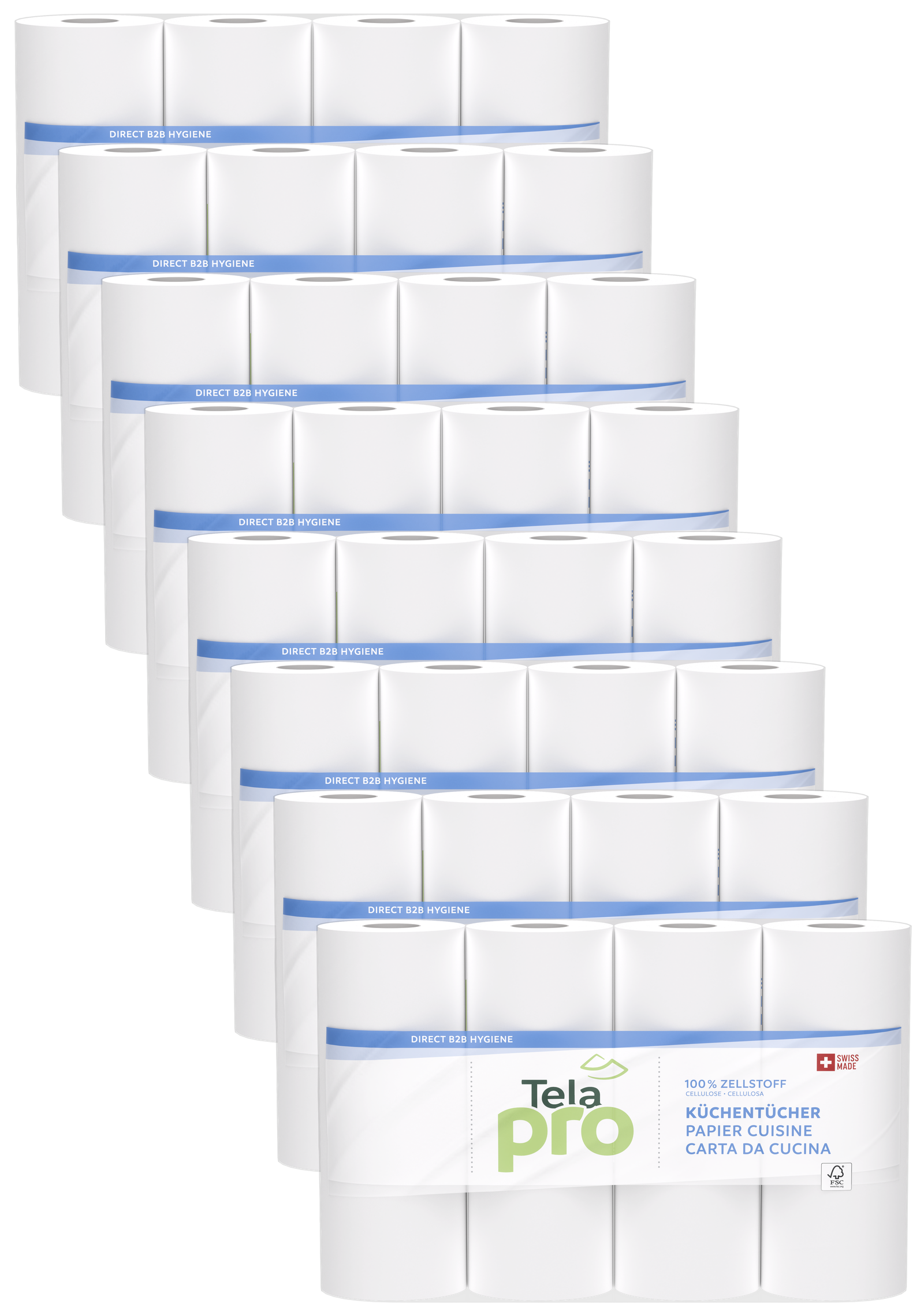 Küchentuch Tela pro Zellstoffqualität 3-lg 64 Blatt