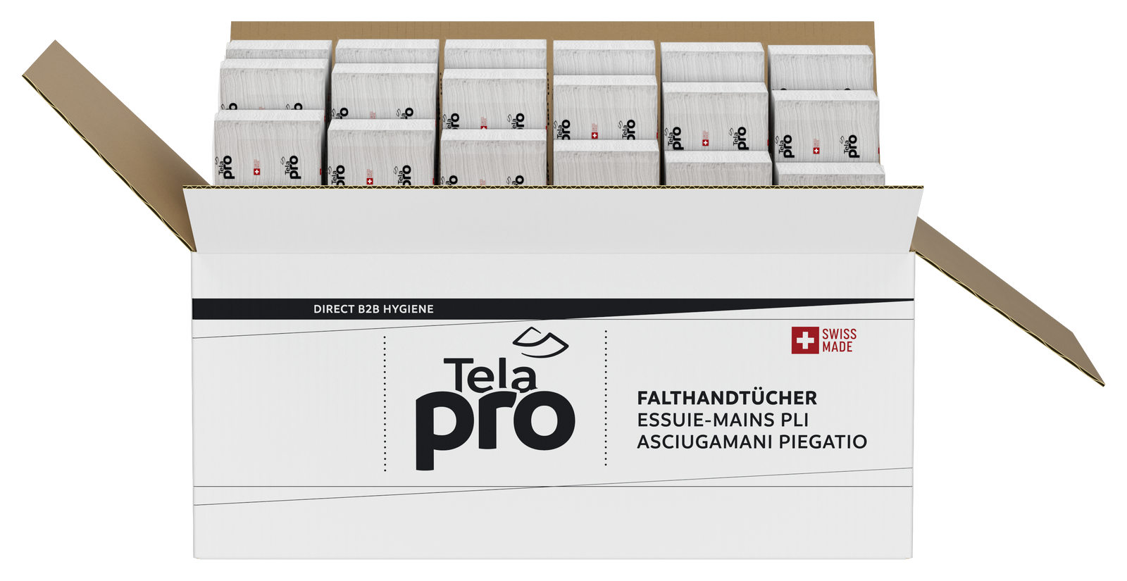 Falthandtuch Tela pro Z-Falz Zellstoffqualität, 2lg