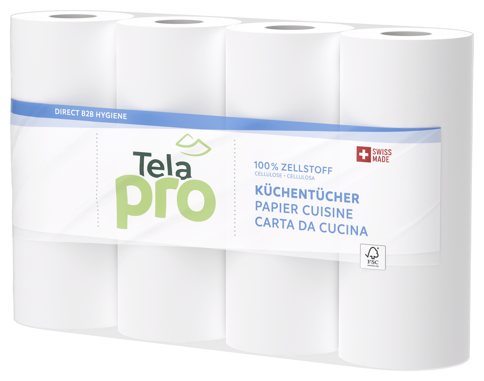 Küchentuch Tela pro Zellstoffqualität 3-lg 64 Blatt