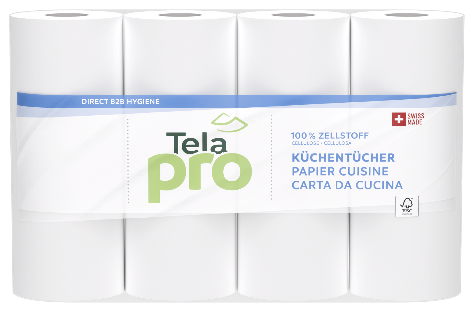 Küchentuch Tela pro Zellstoffqualität 3-lg 64 Blatt